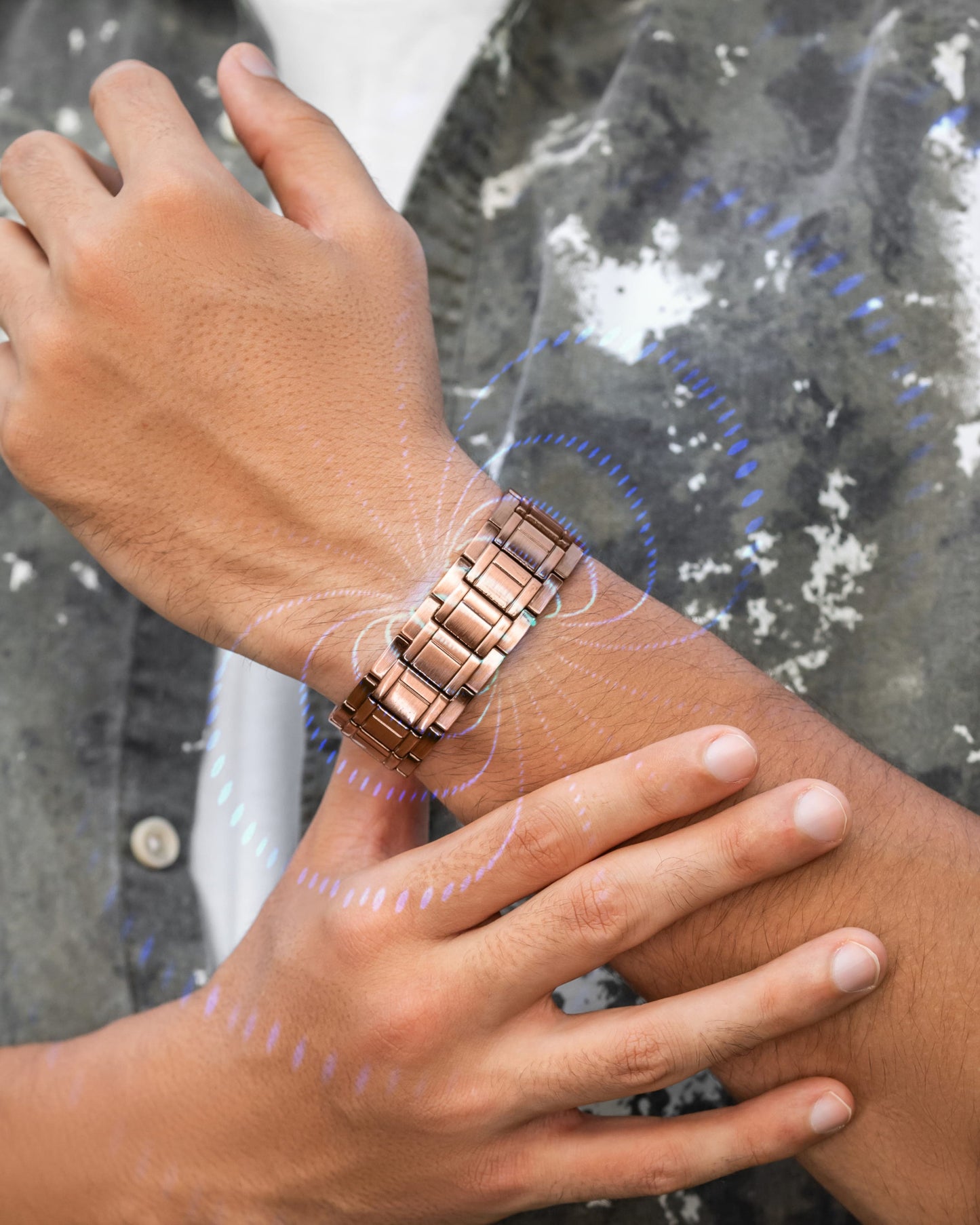 3x Strength Copper Magnetic Bracelet for Men (Stealth)